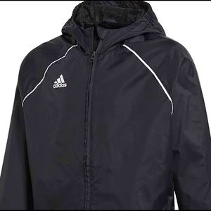 Adidas crop top rain jacket black